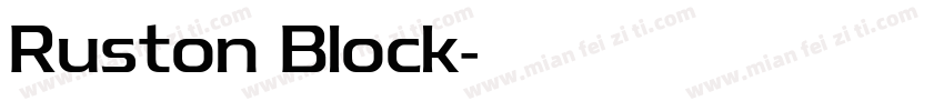 Ruston Block字体转换